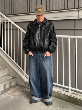 「WISH FOR EVER（ウィッシュフォーエバー）のアイテム」を使った、Shimoさん（メンズ・169cm）の春コーディネート