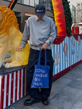 「アイテム（スウェット）」を使った、Shimoさん（メンズ・169cm・20代）の冬コーディネート