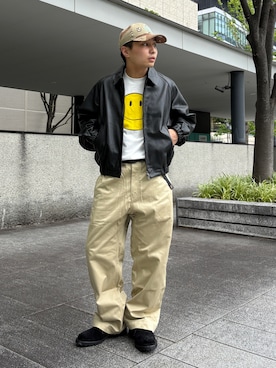 「NEWERA（ニューエラ）のアイテム」を使った、Shimoさん（メンズ・169cm）の夏コーディネート