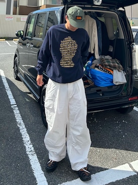 「アイテム（帽子）」を使った、Shimoさん（メンズ・169cm・20代）の秋コーディネート