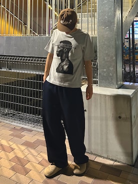 「アイテム（サンダル）」を使った、Shimoさん（メンズ・169cm・20代）の夏コーディネート