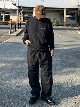 「アイテム（ナイロンジャケット）」を使った、Shimoさん（メンズ・169cm）の秋コーディネート