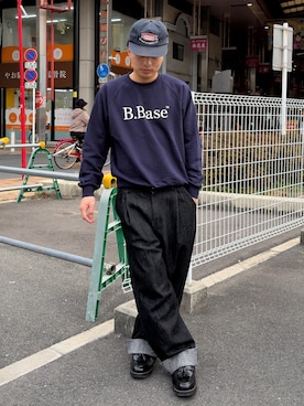 「MGV（エムジーヴィー）のアイテム」を使った、Shimoさん（メンズ・169cm）の春コーディネート