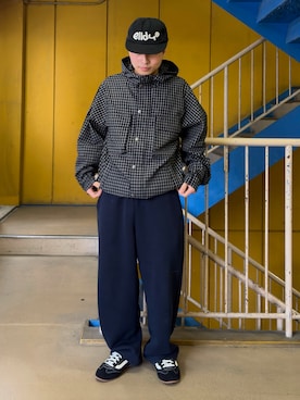 「elldu（エルドゥ）のアイテム（キャップ）」を使った、Shimoさん（メンズ・169cm）の春コーディネート