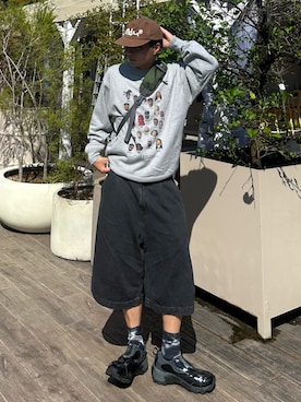「アイテム（レッグウェア）」を使った、Shimoさん（メンズ・169cm）の秋コーディネート