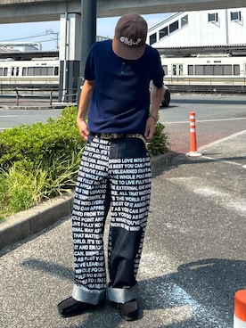 「アイテム（帽子）」を使った、Shimoさん（メンズ・169cm）の秋コーディネート