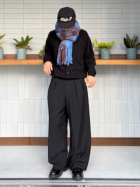 「アイテム（キャップ）」を使った、Shimoさん（メンズ・169cm・20代）の冬コーディネート