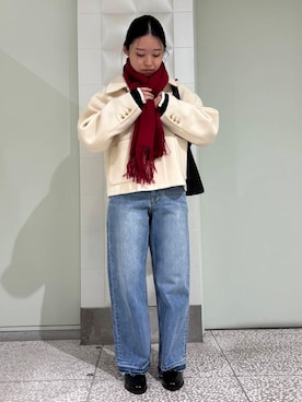 「イチ推しデニムコーデ」｜COCOAさん（レディース・155cm）の秋コーディネート