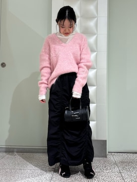 「URBAN RESEARCH ROSSO WOMEN（アーバンリサーチ　ロッソ）のアイテム（ニット/セーター）」を使った、COCOAさん（レディース・155cm）の冬コーディネート