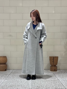 「おでかけコーデ」｜「アイテム（その他アウター）」を使った、COCOAさん（レディース・155cm）の冬コーディネート