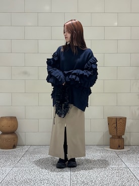 「LAATO（ラート）のアイテム」を使った、COCOAさん（レディース・155cm）の冬コーディネート