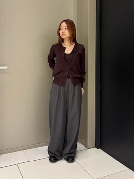 「KBF（ケイビーエフ）のアイテム（カーディガン/ボレロ）」を使った、COCOAさん（レディース・155cm）の秋コーディネート