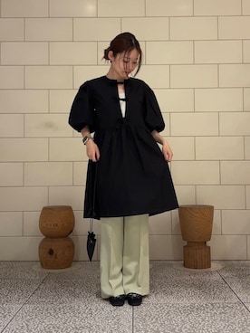 「URBAN RESEARCH ROSSO WOMEN（アーバンリサーチ　ロッソ）の防シワセミフレアパンツ（その他パンツ）」を使った、COCOAさん（レディース・155cm）の夏コーディネート