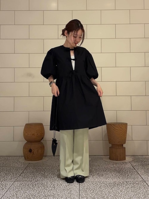 セール】GANNI Cotton Poplin Mini Dress（ワンピース）｜GANNI