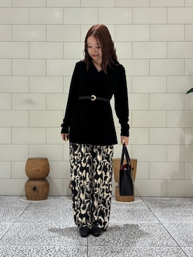 「黒コーデ」｜COCOAさん（レディース・155cm）の秋コーディネート