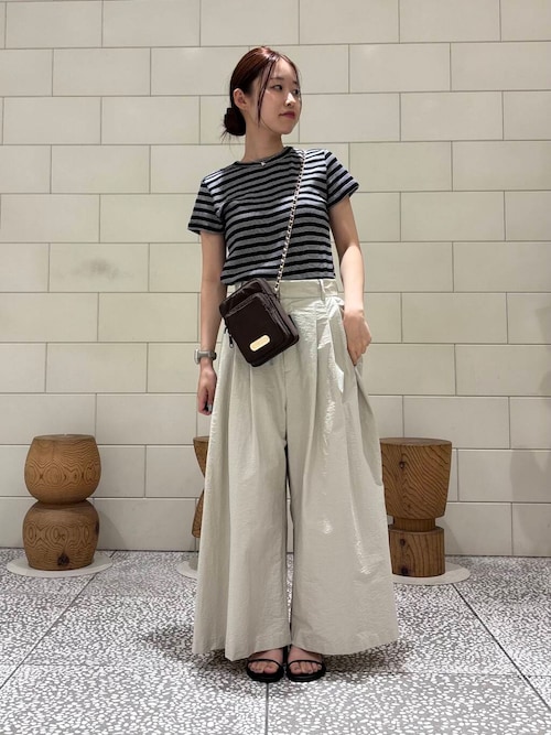 セール】『2サイズ展開』コットンナイロンタックワイドパンツ（その他