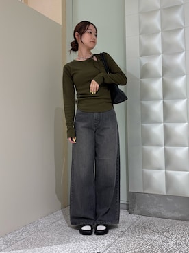 「Lee（リー）のアイテム」を使った、COCOAさん（レディース・155cm）の夏コーディネート
