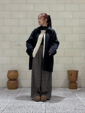 「アイテム（ネックレス）」を使った、COCOAさん（レディース・155cm）の秋コーディネート