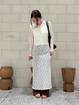 「URBAN RESEARCH（アーバンリサーチ）のアイテム（ワンピース）」を使った、COCOAさん（レディース・155cm）の夏コーディネート