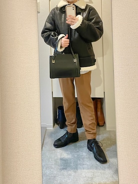 「VICKY（ビッキー）のアイテム（パンツ）」を使った、onyasaiiiさん（レディース・153cm）の冬コーディネート