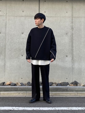「PUBLIC TOKYO（パブリックトウキョウ）のアイテム（スウェット）」を使った、pt_menさん（メンズ・170cm）の冬コーディネート