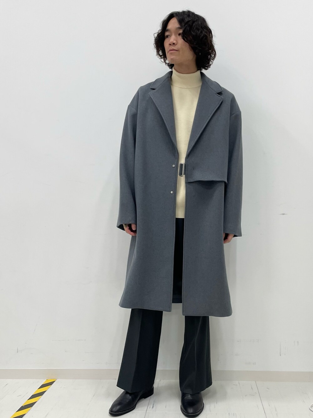 PUBLIC TOKYO カシミアベルテッドオーバーチェスターコート PUBLIC TOKYO（パブリックトウキョウ）の「カシミアベルテッド