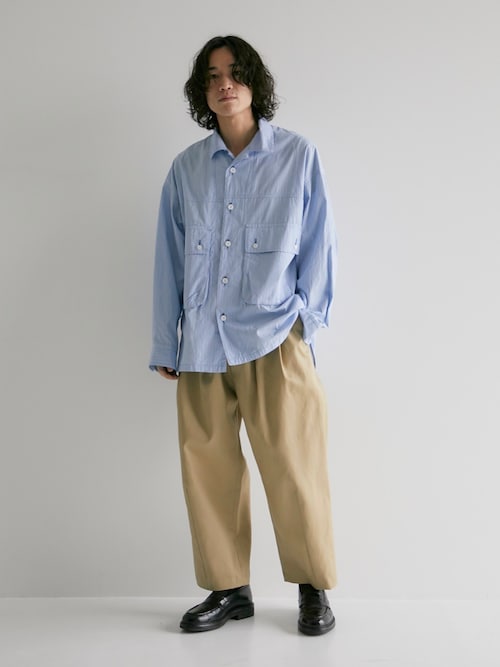 PEOPLESTYLE テクスチャーシャツ ストライプ リラックスフィット DIESEL（ディーゼル）の「メンズ シャツ ストライプ リラックス