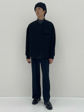 「PUBLIC TOKYO（パブリックトウキョウ）のアイテム（MA-1）」を使った、pt_menさん（メンズ・179cm）の冬コーディネート