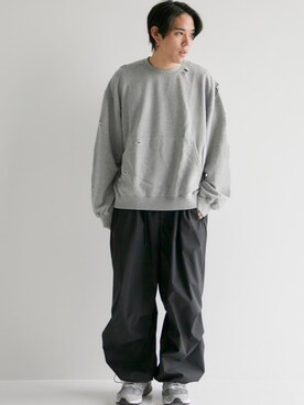「PUBLIC TOKYO（パブリックトウキョウ）のアイテム（スウェット）」を使った、pt_menさん（メンズ・177cm）の冬コーディネート