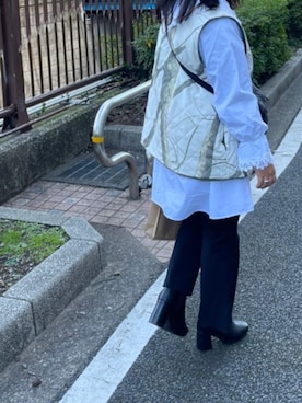 「Uiscel（ユイセル）のアイテム（ジャケット/アウター）」を使った、^_^さん（レディース・155cm）の冬コーディネート