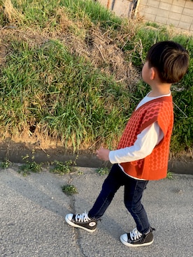 「5歳」｜「アイテム（ベスト）」を使った、zenさん（キッズ・100cm）の春コーディネート