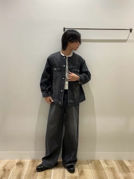 「アイテム（デニムジャケット）」を使った、tmyさん（メンズ・169cm）の秋コーディネート