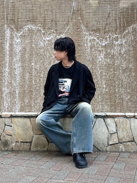 「テーラードジャケット」｜「アイテム（その他アウター）」を使った、tmyさん（メンズ・169cm）の秋コーディネート