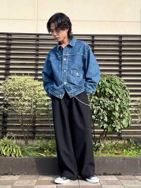 「アーバンリサーチ」｜「アイテム（デニムジャケット）」を使った、tmyさん（メンズ・169cm）の秋コーディネート