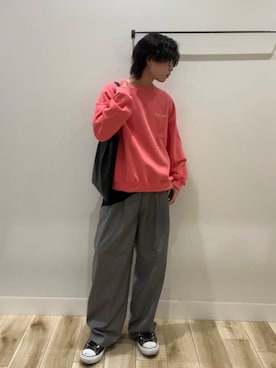 「URBAN RESEARCH（アーバンリサーチ）のアイテム（スウェット）」を使った、tmyさん（メンズ・169cm）の春コーディネート