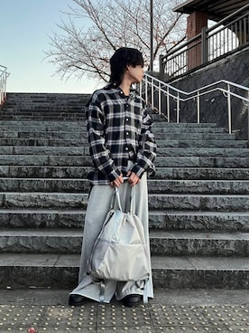 「アイテム（バックパック/リュック）」を使った、tmyさん（メンズ・169cm）の冬コーディネート