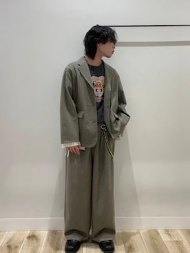 「KBF（ケイビーエフ）のアイテム」を使った、tmyさん（メンズ・169cm）の春コーディネート