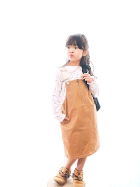 「5歳」｜「アイテム（オールインワン・サロペット）」を使った、ton103wearさん（キッズ・110cm）の冬コーディネート
