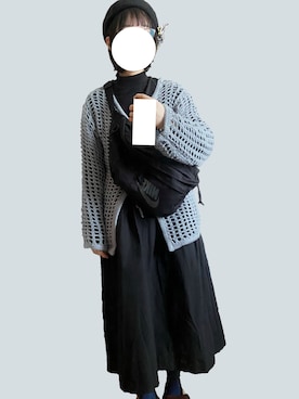 「antiqua」｜「アイテム（ハンチング/ベレー帽）」を使った、aripon.さん（レディース・165cm）の冬コーディネート