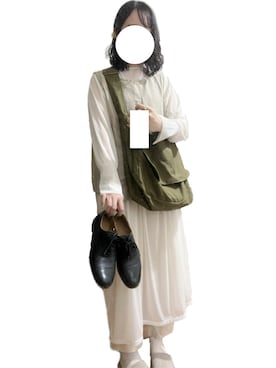 「シースルー」｜「アイテム（トップス、ベージュ系）」を使った、aripon.さん（レディース・166cm）の夏コーディネート