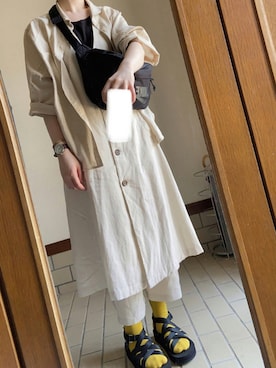 「SETUP7（セットアップセブン）のアイテム」を使った、aripon.さん（レディース・165cm）の夏コーディネート