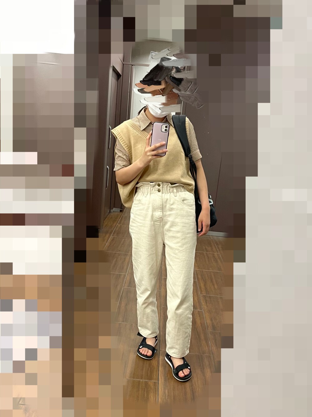 「classicalelfのアイテム（デニムパンツ、ホワイト系）」を使った、coconasuさん（レディース・158cm）の秋コーディネートの1枚目の写真