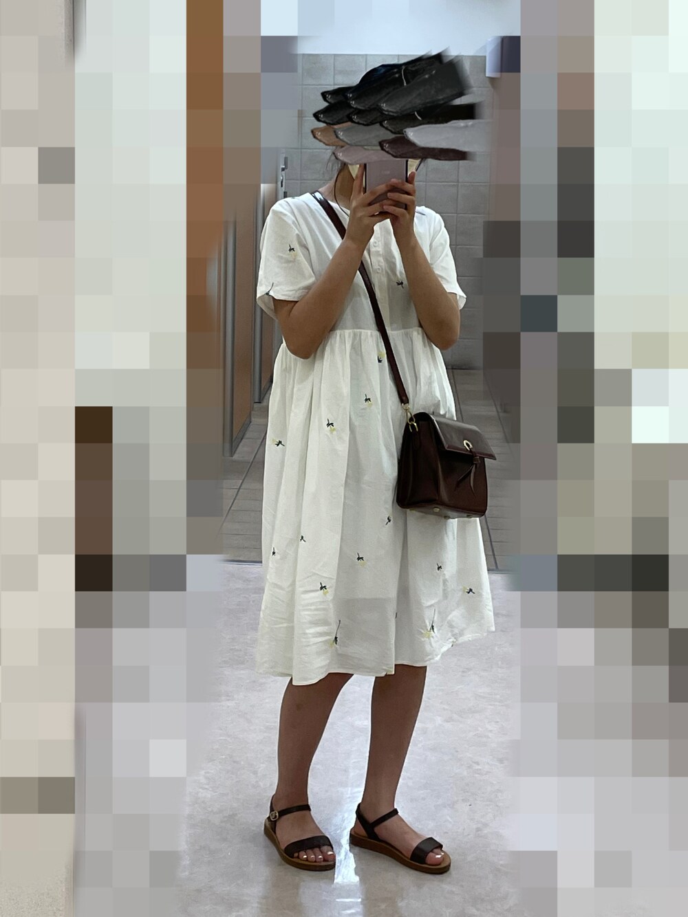 「GRLのアンクルストラップフラットサンダル（サンダル、ブラウン系）」を使った、coconasuさん（レディース・158cm）の秋コーディネートの1枚目の写真