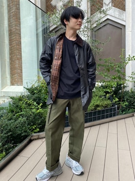 「FRUIT OF THE LOOM（フルーツオブザルーム）のアイテム（トップス）」を使った、JUNYA KURIUさん（メンズ・174cm）の夏コーディネート