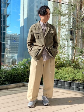 「フォロバ」｜「アイテム（ジャケット/アウター）」を使った、JUNYA KURIUさん（メンズ・174cm）の秋コーディネート