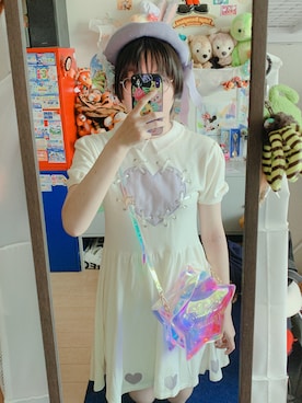 「axes femme POETIQUE（アクシーズファムポエティック）のアイテム（帽子）」を使った、カイエンさん（レディース・160cm）の春コーディネート