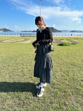 「ロングヘア」｜「アイテム（サンダル）」を使った、𝑟𝑒𝑚𝑖さん（レディース・162cm）の夏コーディネート
