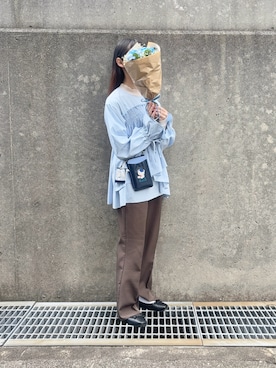 「アイテム（その他トップス）」を使った、𝗮𝗼𝗶さん（レディース・159cm）の秋コーディネート