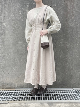 「SLURR（スラ―）のアイテム（ワンピース/ドレス）」を使った、𝗮𝗼𝗶さん（レディース・158cm）の春コーディネート