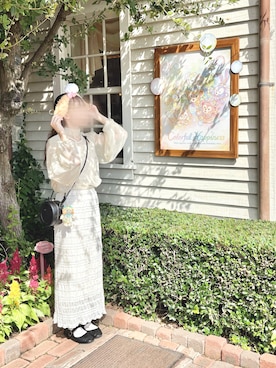 「アイテム（ヘアアクセサリー）」を使った、𝗮𝗼𝗶さん（レディース・159cm）の秋コーディネート